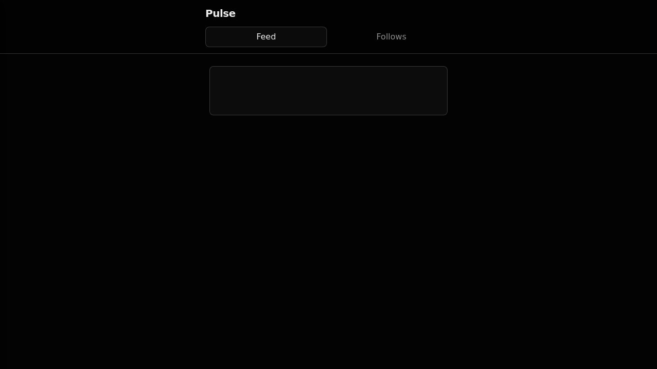 Screenshot of the Social starter app